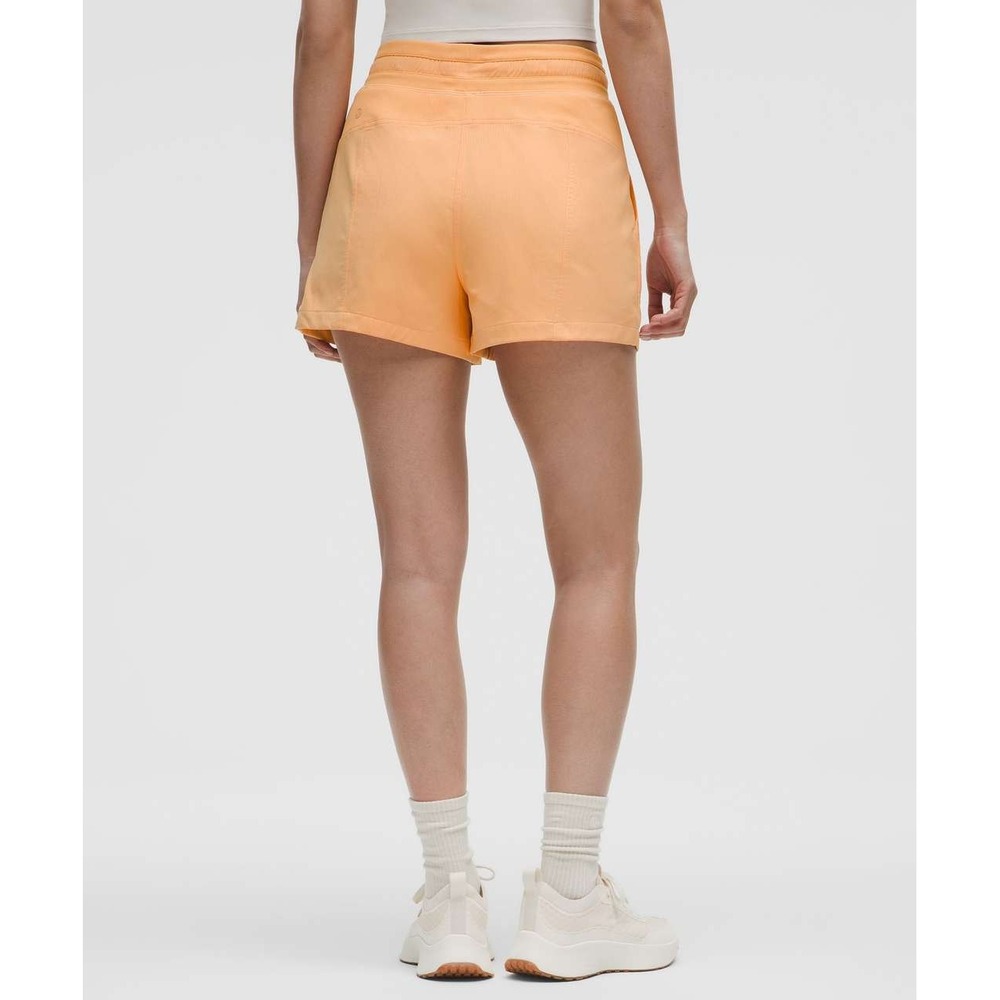 LULULEMON Dance Studio HR Short 3.5" Lined Women 6 Orange Athletic High Rise NEW - Picture 3 of 16